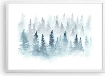 Produktbild von Gerahmtes Poster - Weißer Rahmen - Bäume Wald Natur - 70x50 cm - Wand Bild - Wanddeko - Wandbilder - Kunstposter - Wandposter - Bilderrahmen - Bilder - Kunstdruck - Wandbild - P2WAA70x50-3981