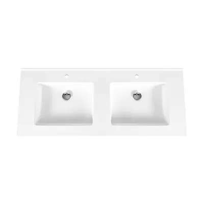Productafbeelding van Veroni Solid Surface Mineralgietwerk, dubbel wastafelmeubel, 120 cm