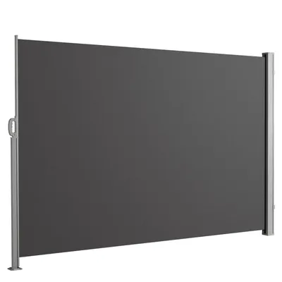 Produktbild von Floordirekt Alu-Seitenmarkise Sichtschutz & Sonnenschutz für Balkon, Terrasse & Garten, UV-beständig, witterungsbeständig, Anthrazit, 200x350 cm