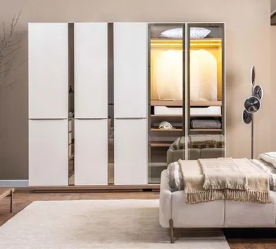 Immagine prodotto di Armadio bianco elegante camera da letto spazio di archiviazione armadio