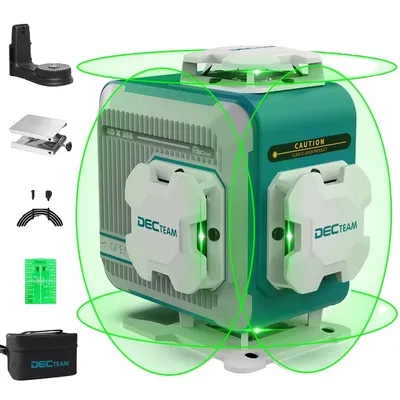 Obrázok produktu pre Laserové nivelačné zariadenie, 4D 16 čiar, Samonivelačné, Zelený laser, 4D laser