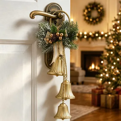 Weihnachtsdeko Glocke aus Metall, 3er Set