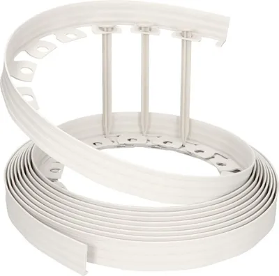 Image de GARDENIX Flexible LineBORDER : bordure de pelouse en plastique, 20 piquets de fixation, longueur 10 m, hauteur 4 cm – Gris clair