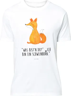 Produktbild von Mr. & Mrs. Panda S T-Shirt Einhorn Fuchs - Weiß - Geschenk, Füchse, oberteil, Grafik-T-Shirt, Baumwoll, Tshirt, Unicorns, Fuchshörnchen, Unicorn, Einhörner