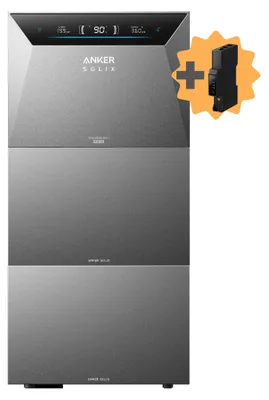 Produktbild von Anker SOLIX Solarbank 4 E5000 Pro 5000W Solarspeicher mit 2500W Ausgangsleistung LiFePO4Notstromfunktion für Balkonkraftwerke mit 2 BP5000 Erweiterungsakku