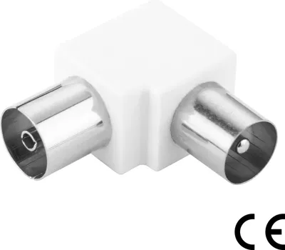 Produktbild von ORSEM Koaxial Winkeladapter Koax IEC Stecker 90° Grad für Antennenkabel Winkelstecker für TV | Radio | Rundfunk | Kabelfernsehen Adapter Vernickelt