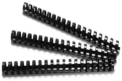 Obrázek produktu pro Hřbet plastový 22 mm, 151-180 listů, černý, 50 ks