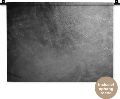Produktbild von MuchoWow® Wandteppich Wandbehang Leder - Lederoptik - Industriell - Grau 60x45 cm Tapisserie Dekoration Wandtuch - Das Schlafzimmer