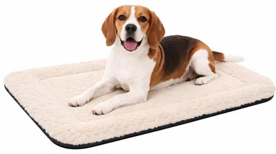 Produktbild von Flamingo hundebett - katzenbett - rechteckig beige - 85,5 x 51 x 2 cm - Plüsch -