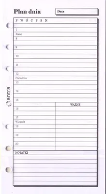 Zdjęcie produktu dla Wkład do organizera ST Plan dnia