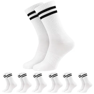 Produktbild von Black Snake Sportsocken Damen Herren 6 Paar Bambus Viskose Crew - 42/47 - Weiß