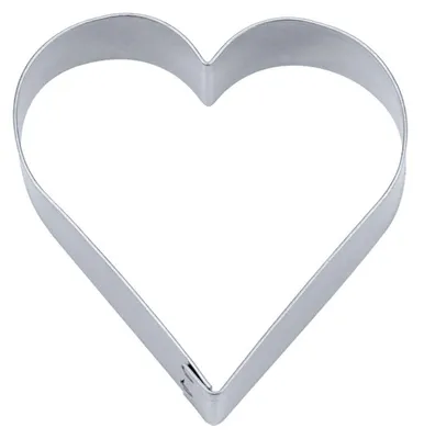 Springform Herz 10 x 3 cm aus Blech, antihaftbeschichtet, silber