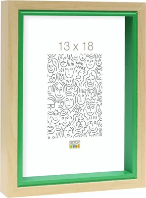 Produktbild von Deknudt Holzdekorleiste S40BH, grün, 13x18 cm