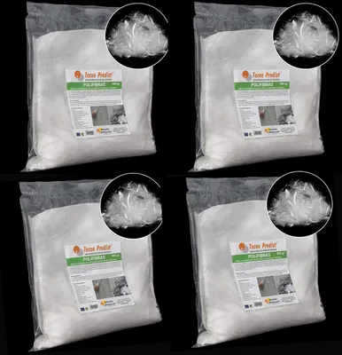 Polypropylen-Fasern 12 mm, 4x500 g, für Beton und Mörtel