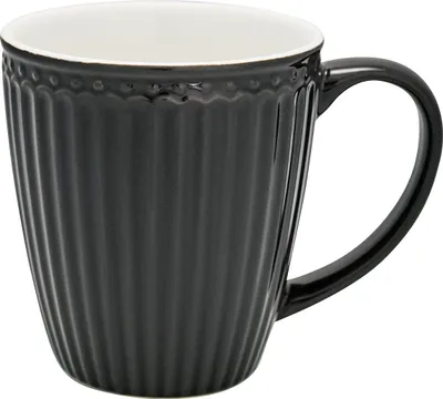 Produktbild von Greengate Alice Becher mit Henkel dark grey 0,4 l