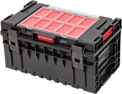 Produktbild von Toolbrothers RHINO XXL Werkzeugkoffer ECO Handling+ Höhe L 38 l IP66 mit herausnehmbaren Trennwänden + Boxen