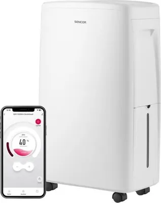 Image de Déshumidificateur Sencor SDH 1028WH, 10L/jour, Wi-Fi, Contrôle App, Réservoir 1.5L, 35-85% Humidité, 5-35°C