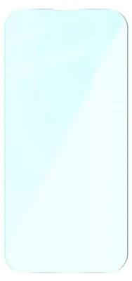 A clear screen protector for a smartphone.