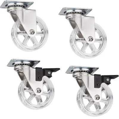 Produktbild von SOTECH Möbelrolle RAPID Ø 75 mm transparent (2+2 Set)