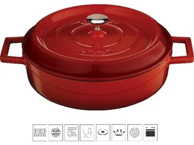 Obrázek produktu pro LAVA Metal Kastrol Ø 28 cm 35 L Litinový Červený LVYST28K2R
