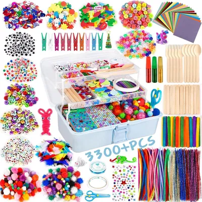Image de Plus de 3300 kits de loisirs créatifs pour enfants, matériel de bricolage, coffrets de loisirs créatifs, accessoires de bricolage, fournitures de loisirs créatifs, kits de matériel pour bricoler, cadeau pour un anniversaire, cadeau de Noël