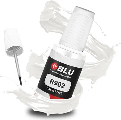 Produktbild von BLU Auto Lackstift Weiss kompatibel für Volkswagen R902 Grauweiss | Auto Lack Reparatur Ausbesserungslack