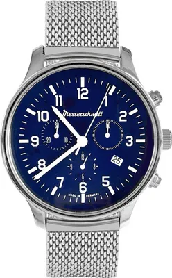 Messerschmitt ME42CH-M Herren-Fliegeruhr Chronograph Mesh-Band 1