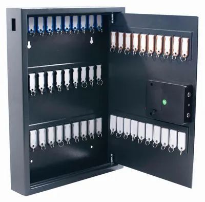 Produktbild von 1x Magnetischer Schlüsselkasten für 50 Schlüssel mit elektronischem Zahlenschloss