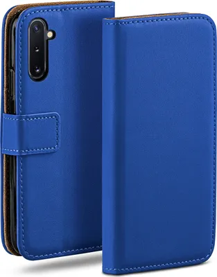 Produktbild von moex® Book Case kompatibel mit Samsung Galaxy Note10 - Hülle 360 Grad klappbar, Blau