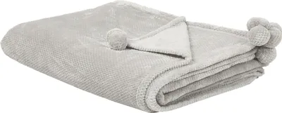 Produktbild von BELIANI Decke hellgrau Polyester 150x200 cm kuschelig
