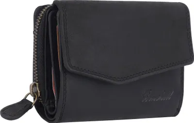 Produktbild von Benthill Damen Geldbörse Echt Leder - Portemonnaie mit RFID Schutz - Portmonee viele Kartenfächer - Echtleder Vintage Damenbörse inkl. Geschenkbox