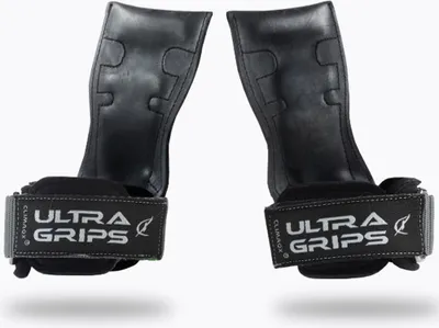 Produktbild von Climaqx Ultra-Grips Hochwertige Zughilfen für Kraftsport und Fitnesstraining L anthrazit