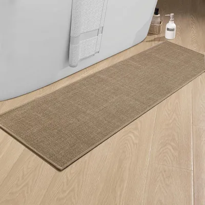 Productafbeelding van Badmat 43 x 120 cm, antislip, wasbaar, bruin