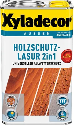 Produktbild von Xyladecor Holzschutz-Lasur 2 in 1, Fertig gemischt, 12 m²/L, 0,75 l