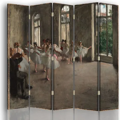 Produktbild von Paravent - Raumteiler Rehearsal - Edgar Degas - Dekorativer Raumtrenner cm. 180x170 (5 x)