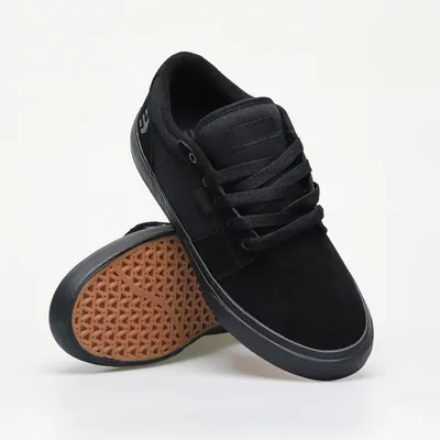 Produktbild von Etnies Barge LS – Classic Skate Look, Slim Vulcanized Silhoutte, Hefty Armored Collar, Reinforced Vulc - Black/Black - 46