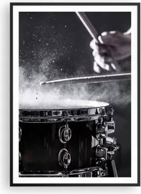 Produktbild von Gerahmtes Poster - Schwarzer Rahmen - Trommel Staub Trommel - 70x100 cm - Wand Bild - Wanddeko - Wandbilder - Wandposter - Bilderrahmen - Bilder - Kunstdruck - Wandbild - P2BPA70x100-4313