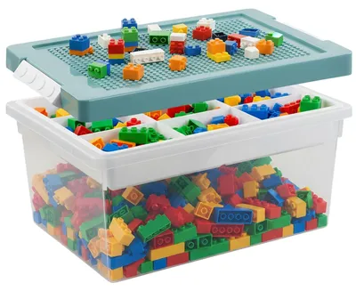 Obrázek produktu pro Úložné boxy na Lego se sundavací zásuvkou a víkem