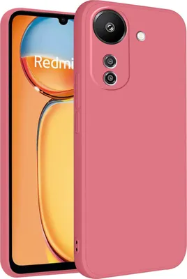 Produktbild von Hülle für Xiaomi Poco C65 /Redmi 13C 4G Slim Liquid Silikon Gel Gummi Stoßfest Schutzhülle Rot