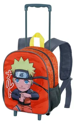 Image de Sac à dos Karactermania 3D Chikara, 26x13x34 cm, 11,50 litres, avec roulettes, couleur orange, pour enfant, taille unique