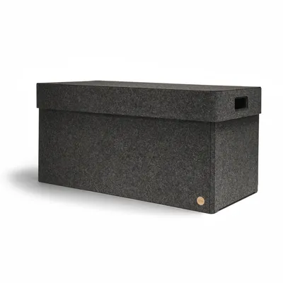 Produktbild von Aufbewahrungsbox CLASSIC Filz 75 x 37 x 37 cm mit Deckel in anthrazit meliert