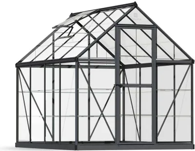 Produktbild von Palram - Canopia Aluminium Gewächshaus Harmony 68 grau 247x185 cm