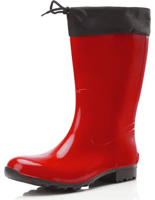 Image de Bottes en caoutchouc pour femmes Ladeheid LA-968 (rouge/noir, 39)