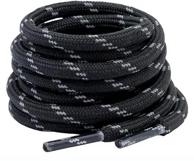 Immagine prodotto di Lacci rotondi per scarpe da ginnastica lunghi 70 cm - Nastro in velcro per stivali - Lacci rotondi riflettenti, spessi e con puntini obliqui - Corda in cotone intrecciata colorata di 5 mm di diametro - Lacci universali per scarpe per adulti e bambini