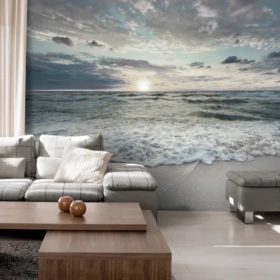 Produktbild von Vlies Fototapete Meer und Strand 400x280 cm Tapeten Wandtapete XXL Landschaft Natur See Himmel c-C-10019-a-a