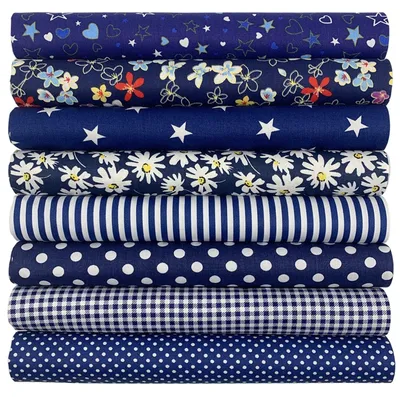 Obrázok produktu pre Inovra – Stofmonster: 100% bavlna – látka na patchwork – 8 kusov – 50 x 50 cm – na šitie – na patchwork – pre domácich majstrov