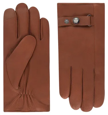 Roeckl Herren Lederhandschuhe Warwick Fleecefutter Touch in braun