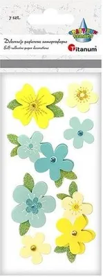 Produktbild von Selbstklebende 3D-Dekorationen Blumen Mix 7pcs