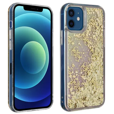 Obrázek produktu pro Guess 4G Liquid Glitter - pouzdro pro iPhone 12 Mini (zlaté/růžové)