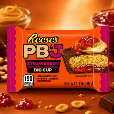 Produktbild von Reese's PB&J Strawberry Big Cup 39g